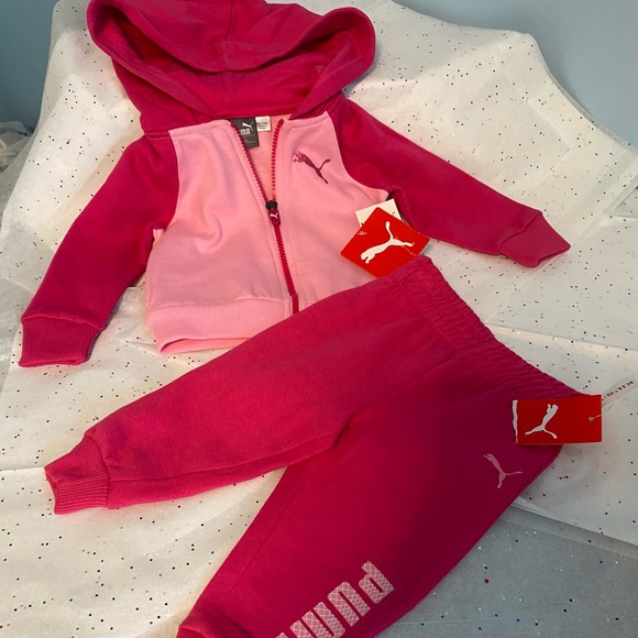 Puma Other - A pink Puma hooded sweat suit